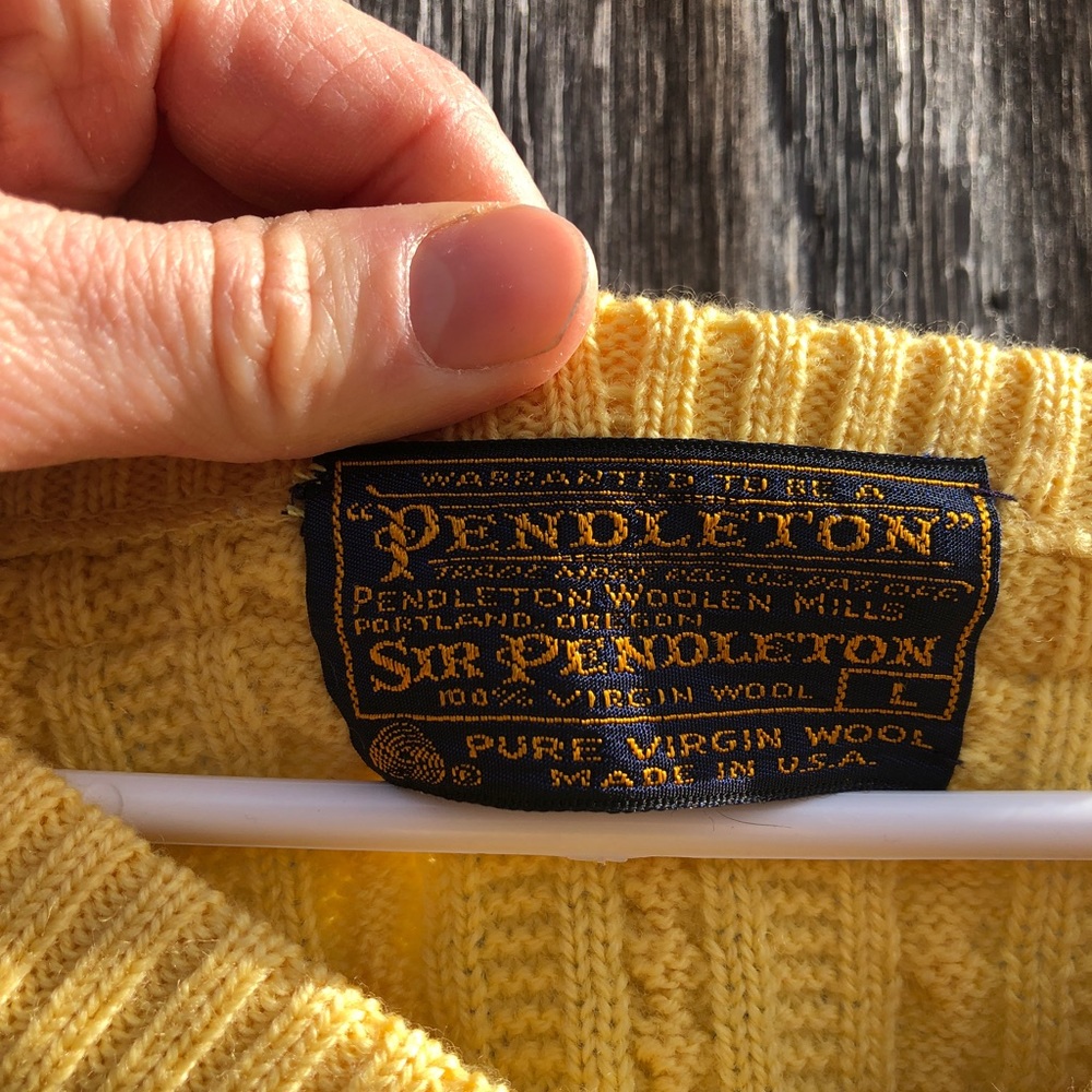 Pendleton Sweater Pure Virgin Wool Pullover V Neck - image 8